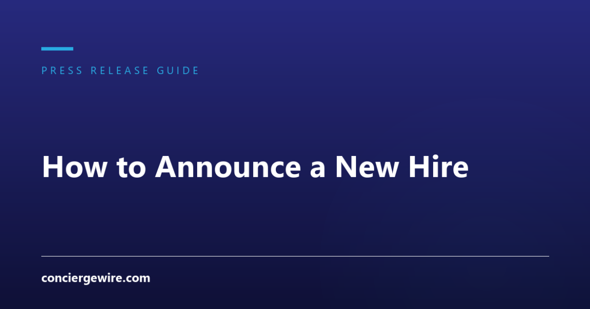 How to Announce a New Hire