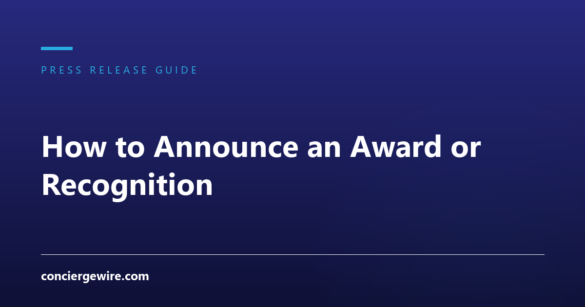 How to Announce an Award or Recognition