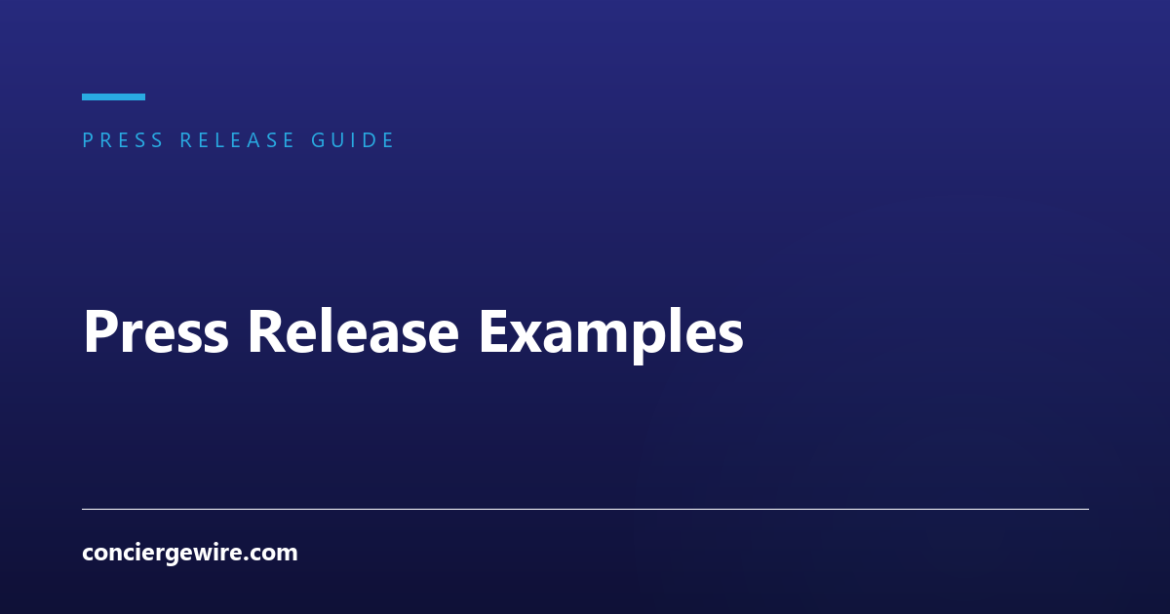 Press Release Examples